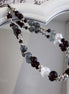 Black & Sliver Beads Phone Strap