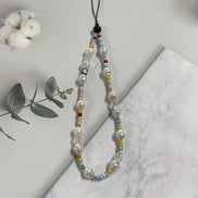 Colourful Beads & Pearl Phone Strap