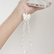 Bow Coquette Crystal Lanyard Phone Strap