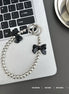 Sliver Beads Double Bow Phone Strap