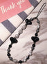 Black & White Evil eye & Heart Phone Strap