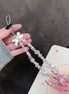 Clear & Pink Beads Mermaid Phone Strap