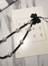 Black Beads & Peral with Bow Phone Strap
