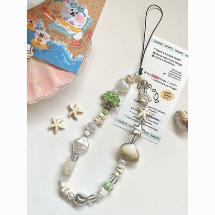 Ocean Starfish & Shell Phone Strap