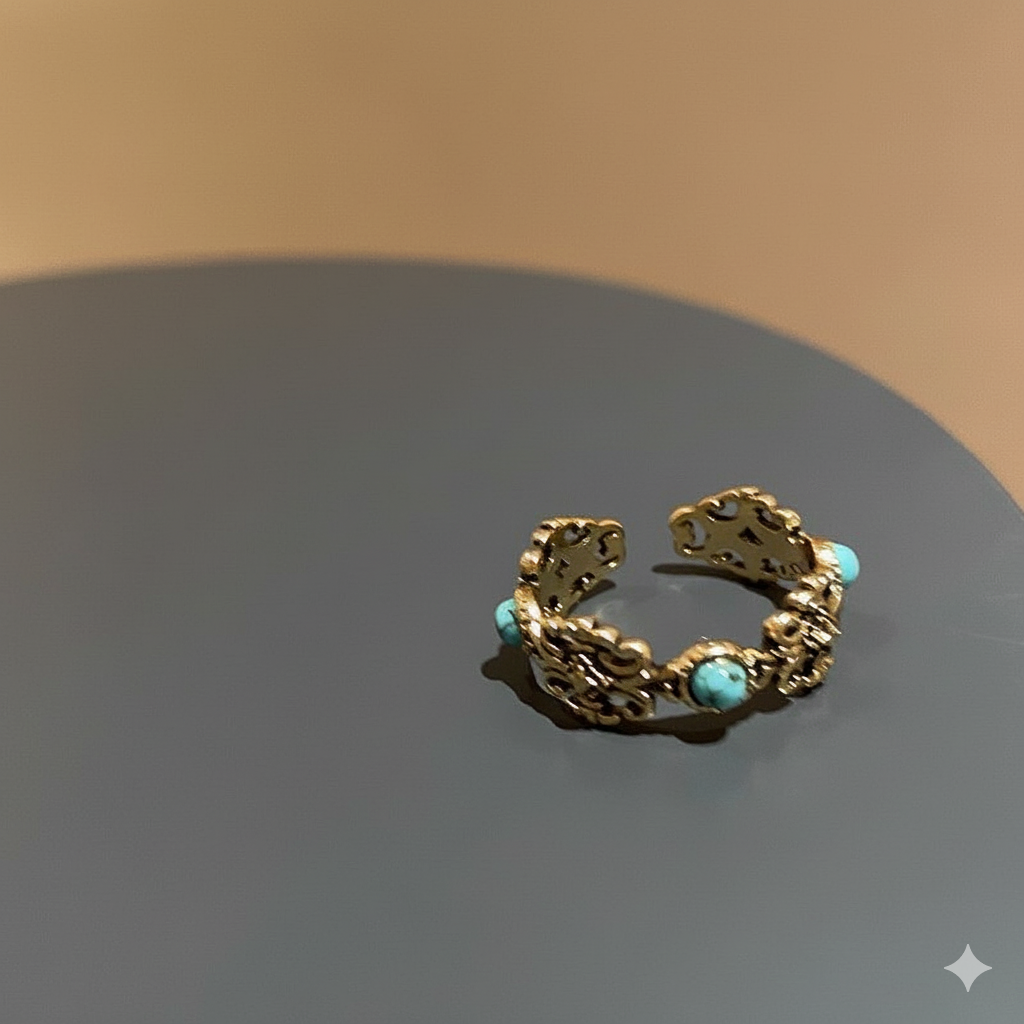 Vintage Turquoise Adjustable Ring