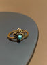 Vintage Crown Turquoise Adjustable Ring