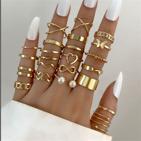 Minimalist Trendy Women's Ring Set