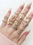 Vintage Cat's Eye Ring Set