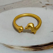Cute Sausage Dog Open Ring