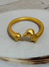Cute Sausage Dog Open Ring