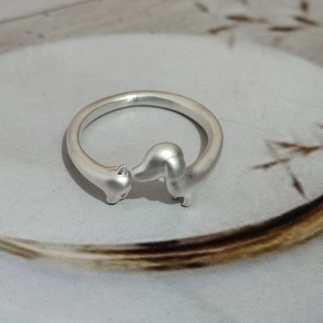 Cute Sausage Dog Open Ring