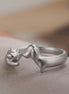 Cute Dog & Cat Open Ring