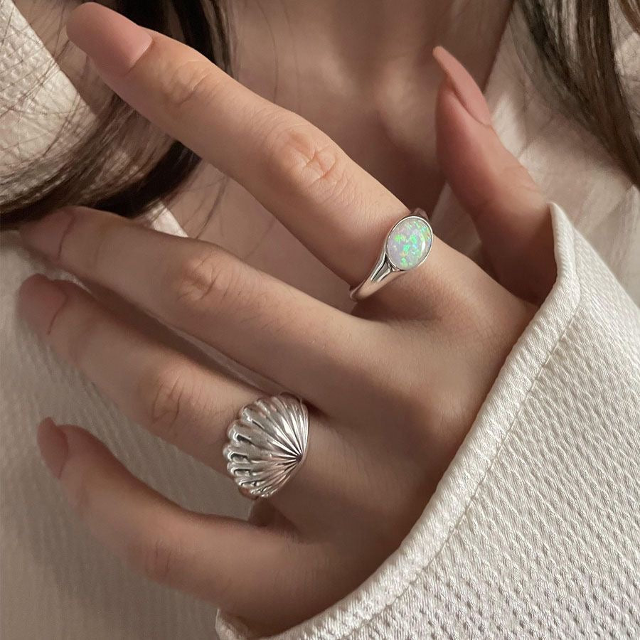 Ocean Series Shell & Coral Ring Set
