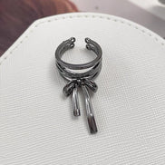 Metal Ribbon Bow Open Ring